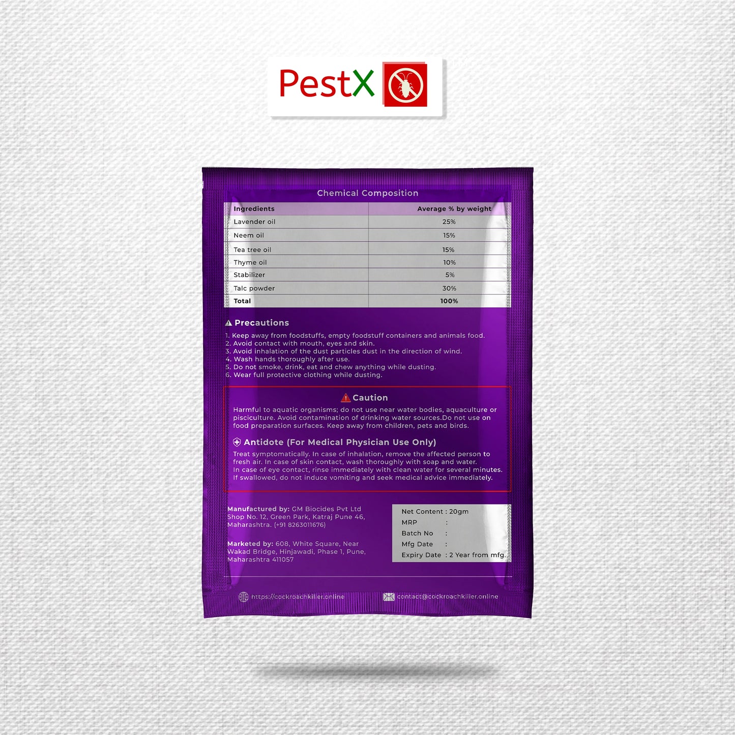 Bed Bug Repellent Powder